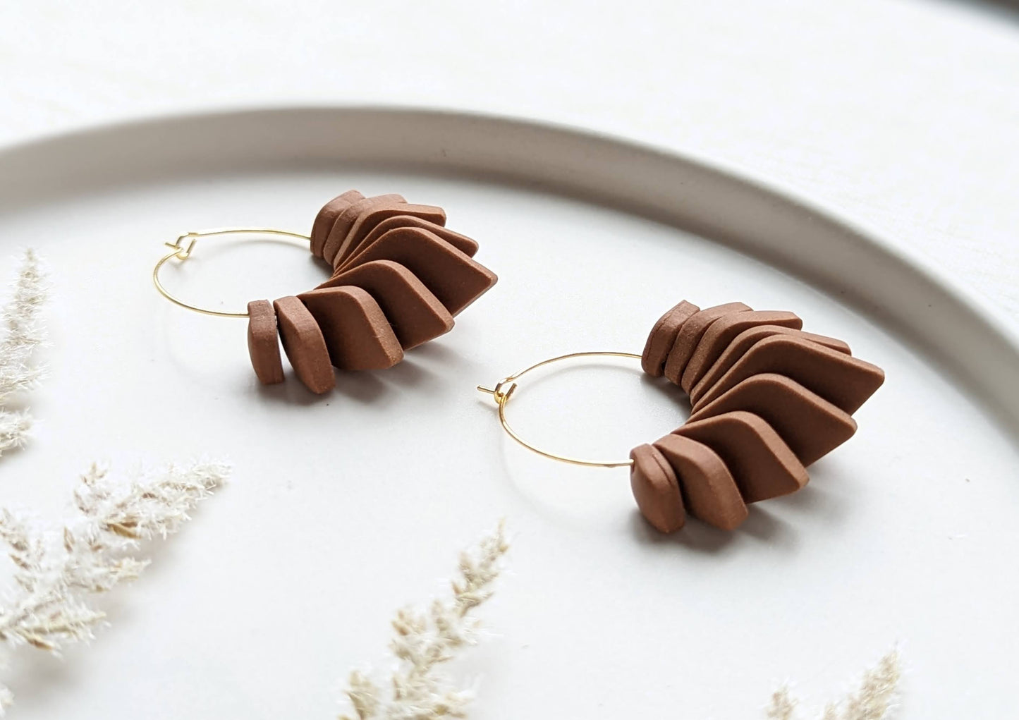 Diamond Beads Hoops - Strong Neutrals Palette