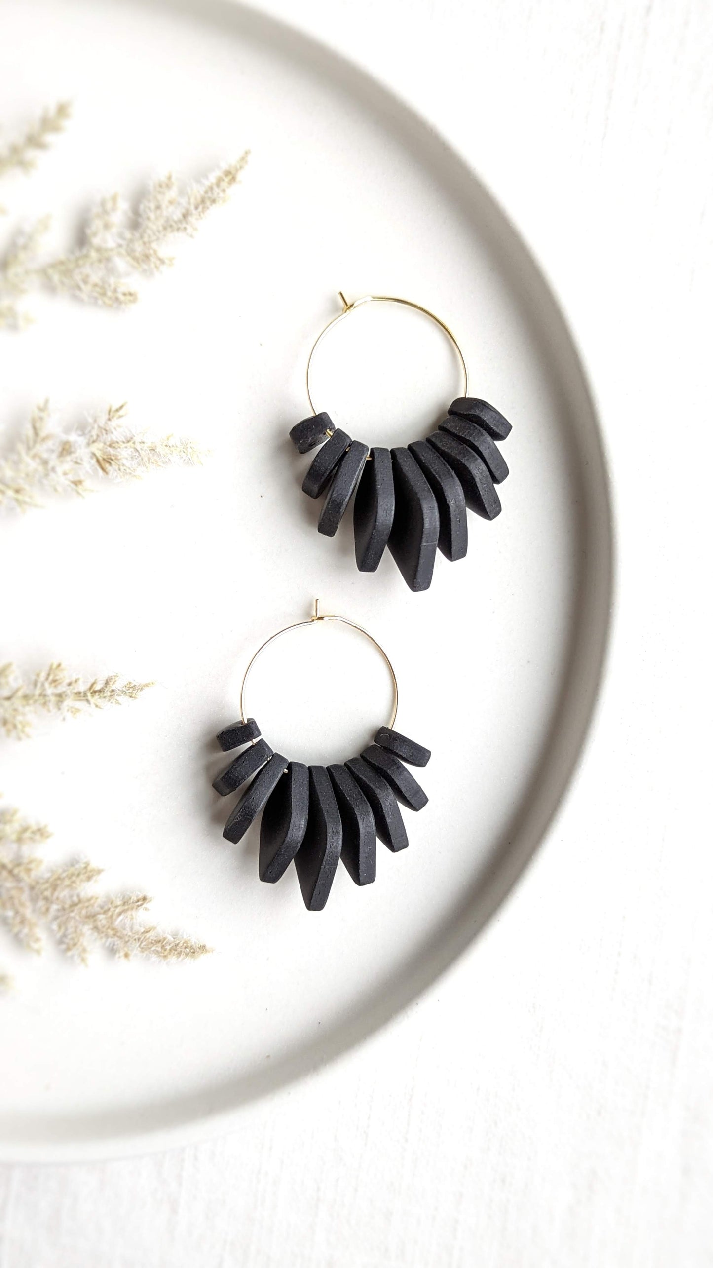 Diamond Beads Hoops - Strong Neutrals Palette