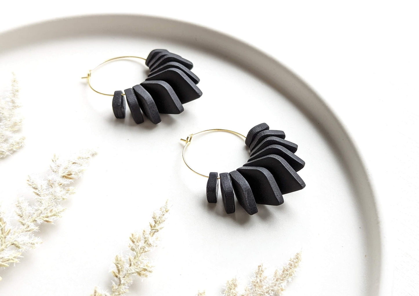 Diamond Beads Hoops - Strong Neutrals Palette