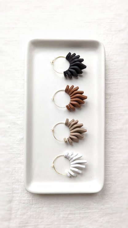 Diamond Beads Hoops - Strong Neutrals Palette